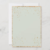 Invitation Élégante Quinceañera Florale Or Moderne (Dos)