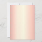 Invitation Élégante Quinceanera florale rose pâle (Dos)