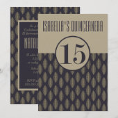 Invitation Elegante Quinceanera Invitaciones (Devant / Derrière)