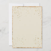 Invitation Élégante Quinceañera Moderne Fleurie Or (Dos)