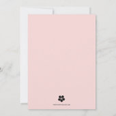 Invitation Elégante Quinceañera Noir et Rose (Dos)