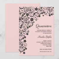 Elégante Quinceañera Noir et Rose