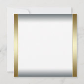 Invitation Elégante Quinceanera Or et Blanc (Dos)