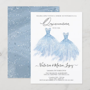 Invitation Elégante Quinceañera Parties scintillant Sparkle E