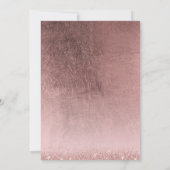 Invitation Elégante Quinceanera Rose moderne Or 15e anniversa (Dos)