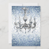 Invitation Elégante Quineanera Parties scintillant Blue Gown (Dos)