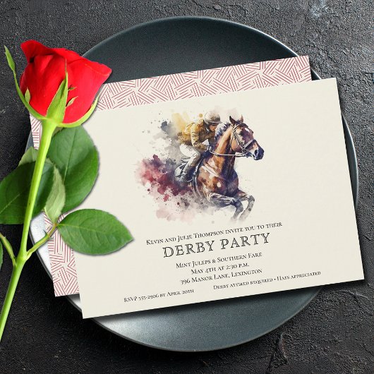 Invitation Élégante Race Horse Derby Party