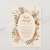 Invitation Elégante Réception de l'automne Floral Blushed Elo (Devant / Derrière)