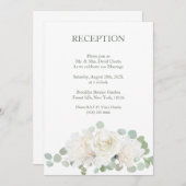 Invitation Elégante Réception De Mariage Botanique (Devant / Derrière)