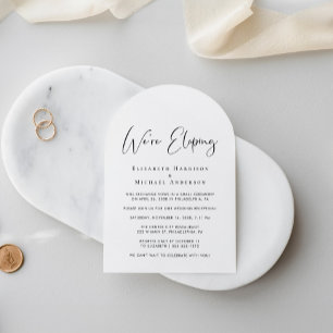 Invitation Elégante Réception de mariage d'arc Elopement