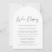 Invitation Elégante Réception de mariage d'arc Elopement (Devant)