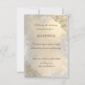 Invitation Elégante Réception De Mariage En Or Chic (Devant)