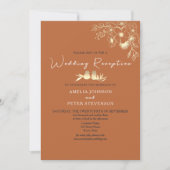 Invitation Elégante Réception De Mariage En Terracotta (Devant)