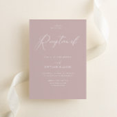 Invitation Elégante Réception De Mariage Moderne Rose Dusty