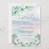 Invitation Elégante Réception De Mariage Tropical (Devant)