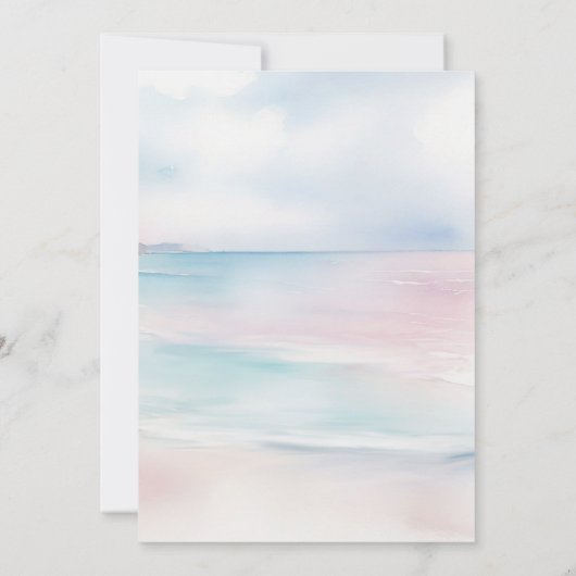 Invitation Elégante Réception De Mariage Tropical (Dos)