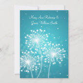 Invitation Elégante Réception Été Étincelle Turquoise (Devant)