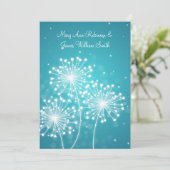 Invitation Elégante Réception Été Étincelle Turquoise (Debout devant)