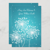 Invitation Elégante Réception Été Étincelle Turquoise (Devant / Derrière)