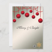 Invitation Élégante Red Bauble Corporate Christmas Party (Dos)