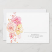 Invitation Élégante répétition de Mariages floraux Perles d'i (Dos)