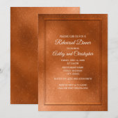 Invitation Élégante répétition Mariage en cuivre tendance (Devant / Derrière)