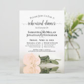 Invitation Élégante répétition Rose de la pêche à l'ivoire (Debout devant)