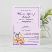 Invitation Élégante retraite de l’église des femmes florales  (Debout devant)