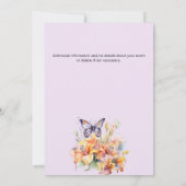 Invitation Élégante retraite de l’église des femmes florales  (Dos)