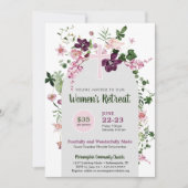 Invitation Élégante retraite de l'église des femmes florales  (Devant)
