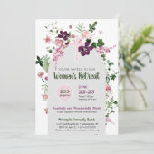 Invitation Élégante retraite de l'église des femmes florales  (Debout devant)