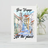 Invitation Élégante retraite des femmes Bon voyage (Debout devant)