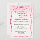 Invitation Élégante Retraite des femmes Parti frontière de la (Devant)