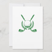 Invitation Elégante Retraite Golf Club Wreath Theme Party (Dos)
