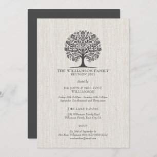 Invitation Élégante Réunion de famille chic