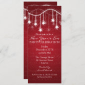 Invitation Élégante réveillon de la nuit des étoiles chatoyan (Devant / Derrière)