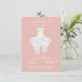 Invitation Elégante robe blanche Mariage douche nuptiale Invi (Debout devant)