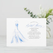 Invitation Elégante robe de mariage Dusty Fête des mariées bl (Debout devant)