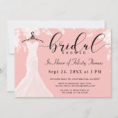 Invitation Élégante robe de mariage nuptiale douche Invitatio (Devant)