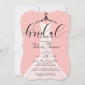 Invitation Élégante robe de mariage nuptiale douche Invitatio (Devant)