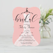 Invitation Élégante robe de mariage nuptiale douche Invitatio (Debout devant)