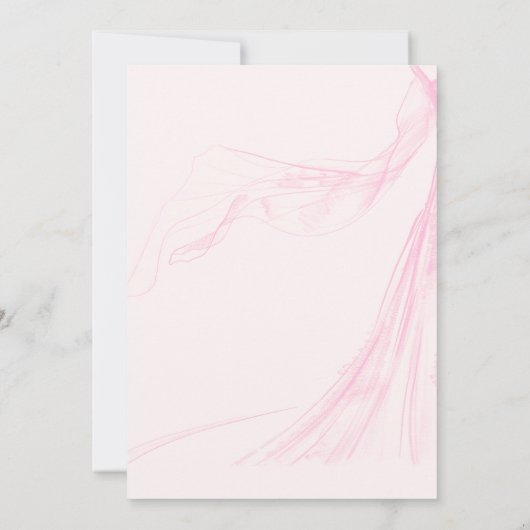 Invitation Élégante robe de mariée rose douce Fête des mariée (Dos)