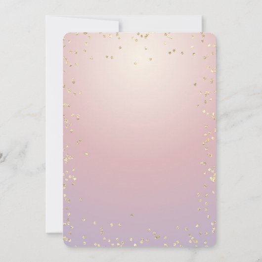 Invitation Élégante robe de Parties scintillant Diamants Rose (Dos)