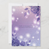 Invitation Elégante robe de Parties scintillant moderne rose (Dos)