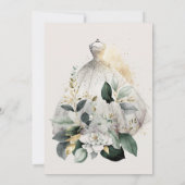 Invitation Élégante robe florale et princesse Quinceanera (Dos)