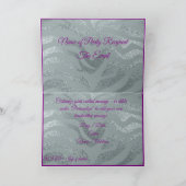 Invitation élégante romantique aux roses violettes (Intérieur)