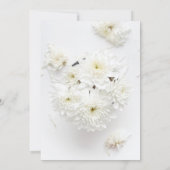 Invitation Elégante rose blanche fleurs fleuris Mariage d'été (Dos)