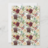 Invitation Elégante Rose d'hiver Brunch & Fête des mariées Bu (Dos)