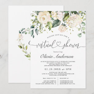 Invitation Élégante Rose d'Hydrangea rose Fête des mariées vi