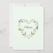 Invitation Élégante Rose d'Hydrangea rose Fête des mariées vi (Dos)